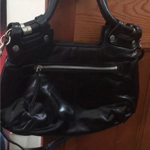 Black leather Latico handbag